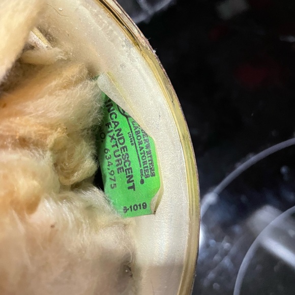 VINTAGE Clear ACORN Bubble Glass 2CEILING Light Fixture HOBNAIL Underwriters Lab - Picture 4 of 5